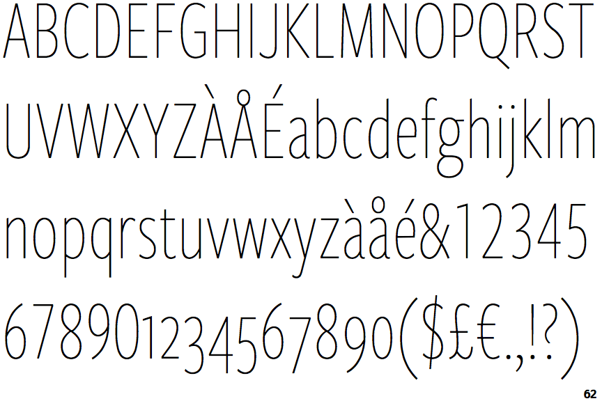 Identifont Freight Sans Compressed Thin