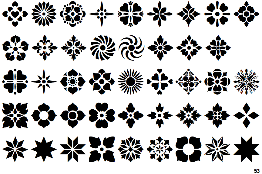 Identifont Americana Ornaments