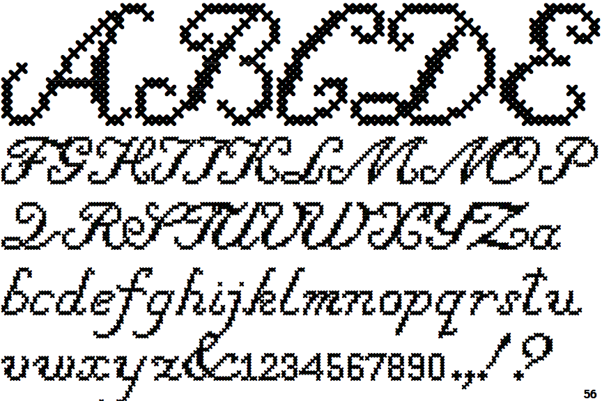 Cross Stitch Cursive