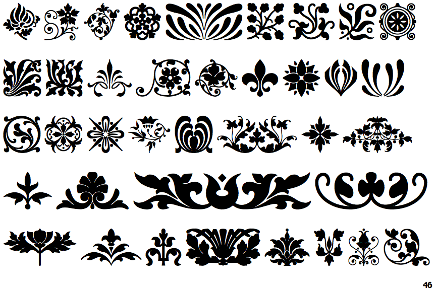 identifont elegant ornaments