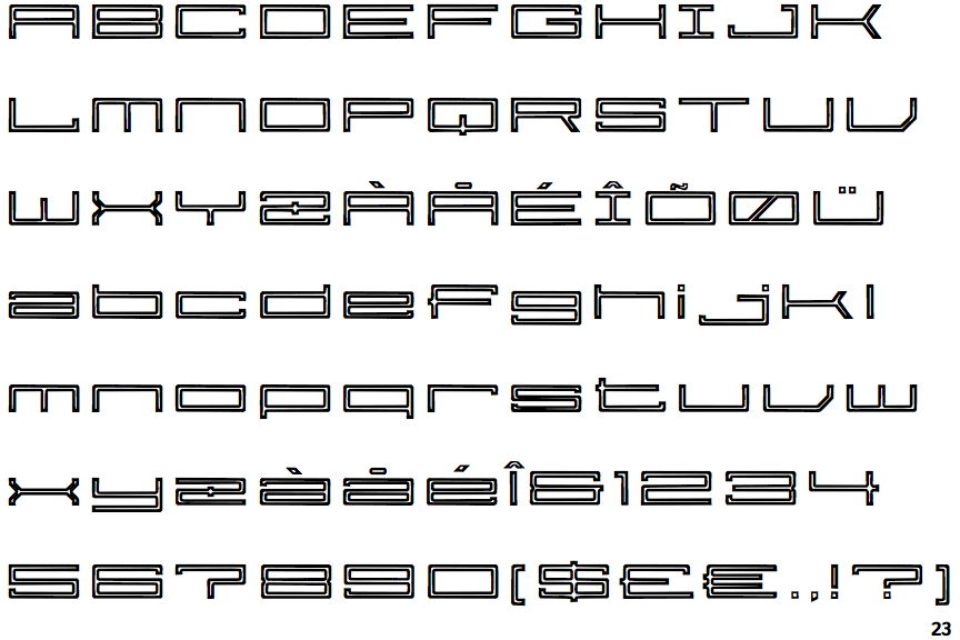 Identifont Kamaro Slang Slip