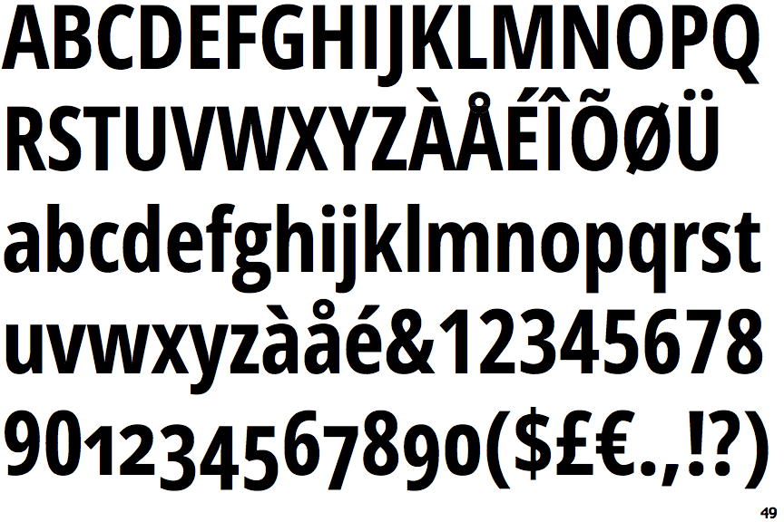 Open Sans Condensed Bold