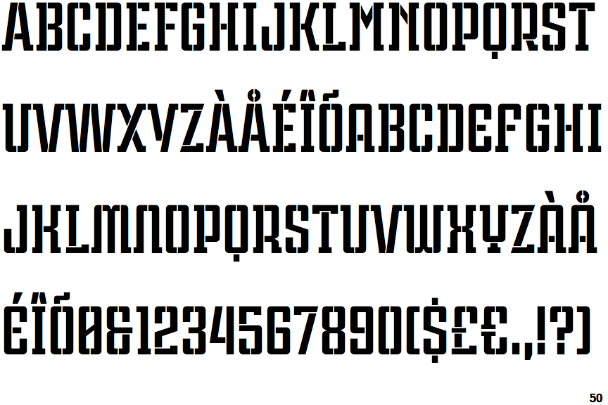 Violenta Slab Stencil