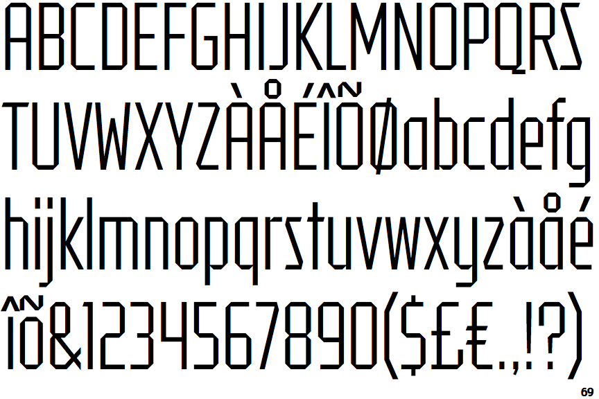 Identifont Tradesman Extra Condensed Light
