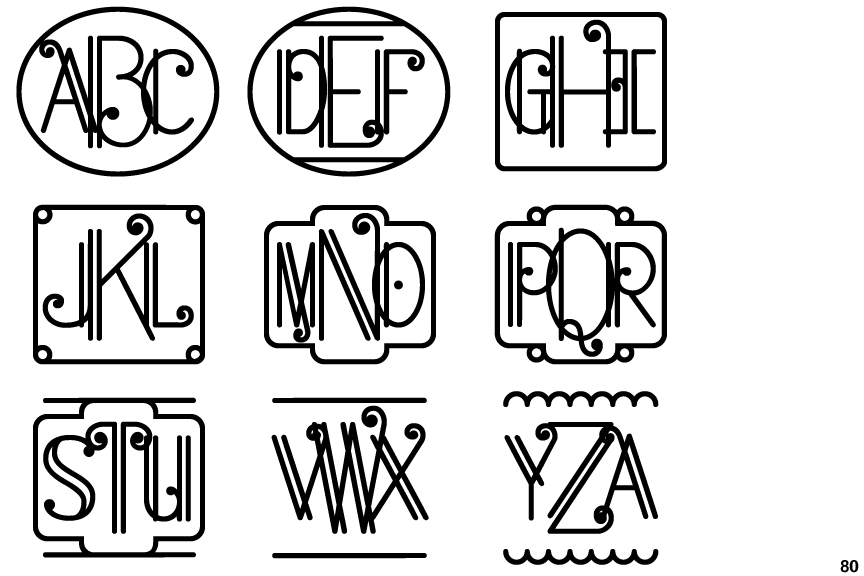 Art Deco Monograms