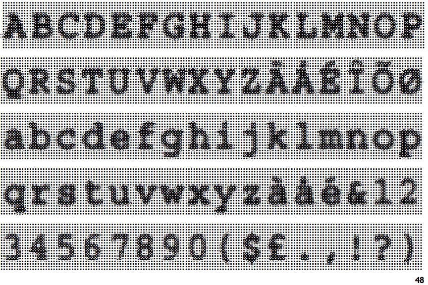Identifont Carbon Copy Grid