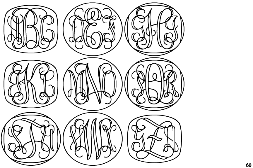 Vine Monograms Open