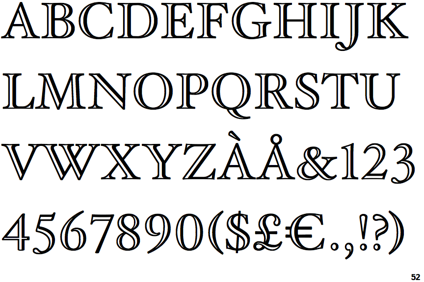 Hoefler Text Engraved Two