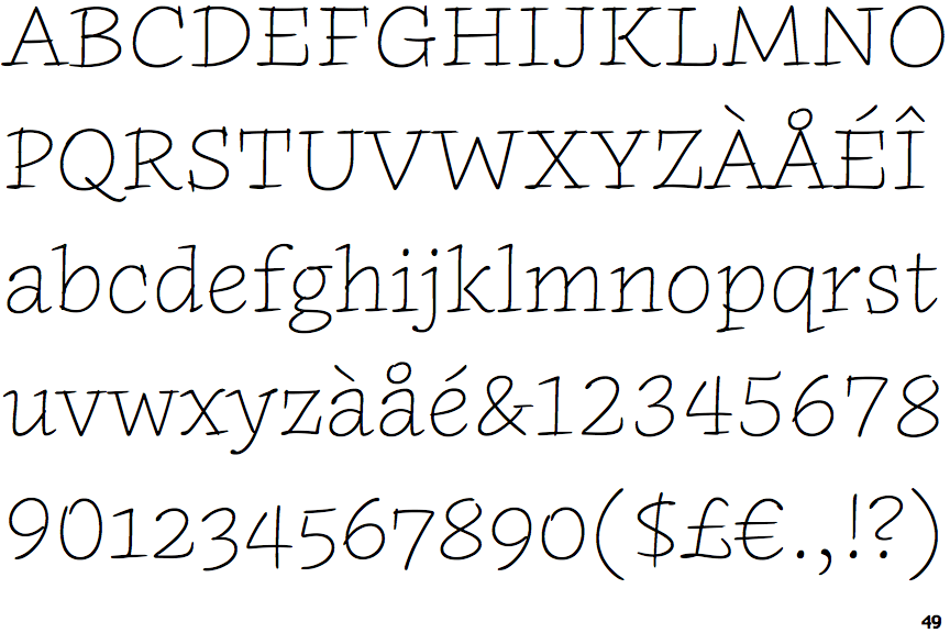 Inkwell Serif Thin