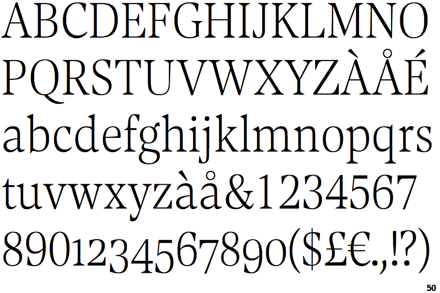 Contane Text Condensed Thin
