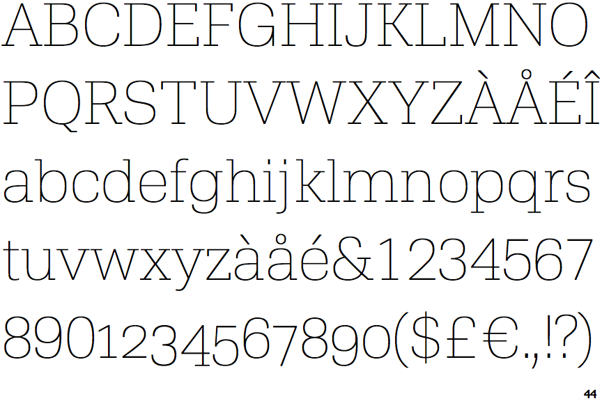 Trada Serif Thin