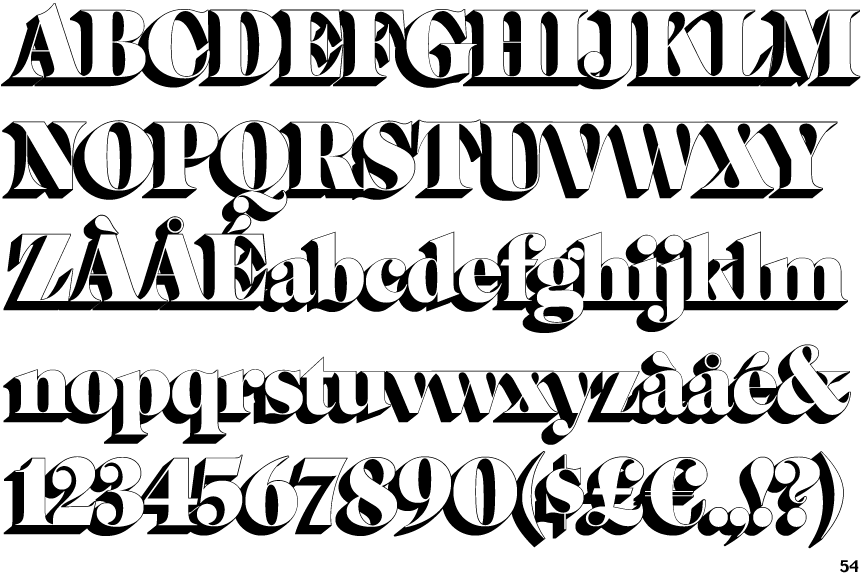 Identifont PL Benguiat Caslon Shadow