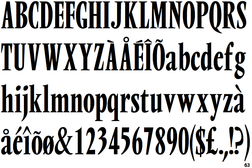 Vendome Condensed