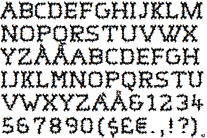 Identifont - Wurst Cactus