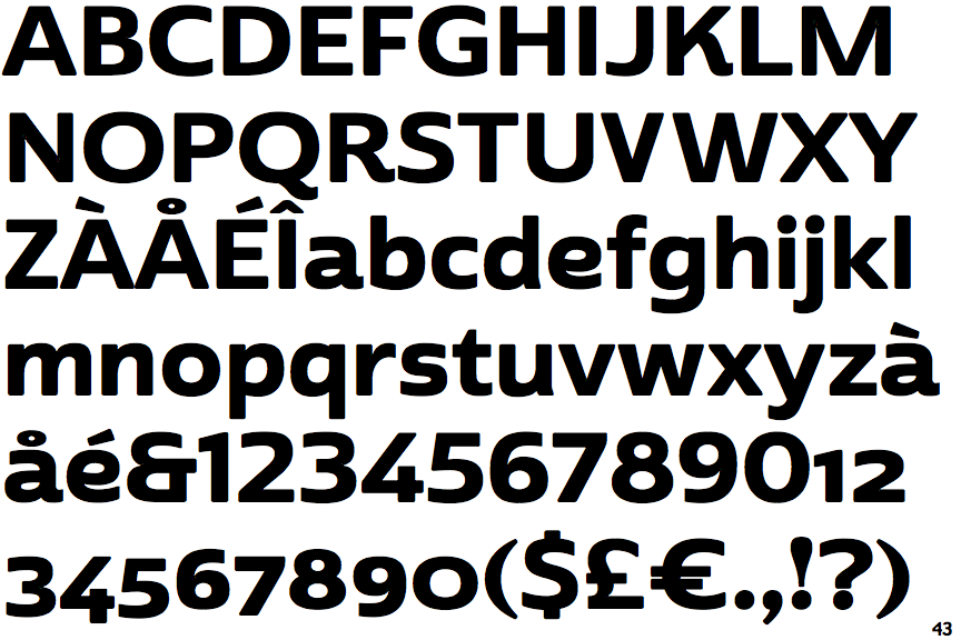 Identifont Cabrito Sans Extended Extra Bold