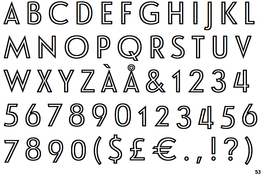 Identifont Le Havre Layers Outline Heavy