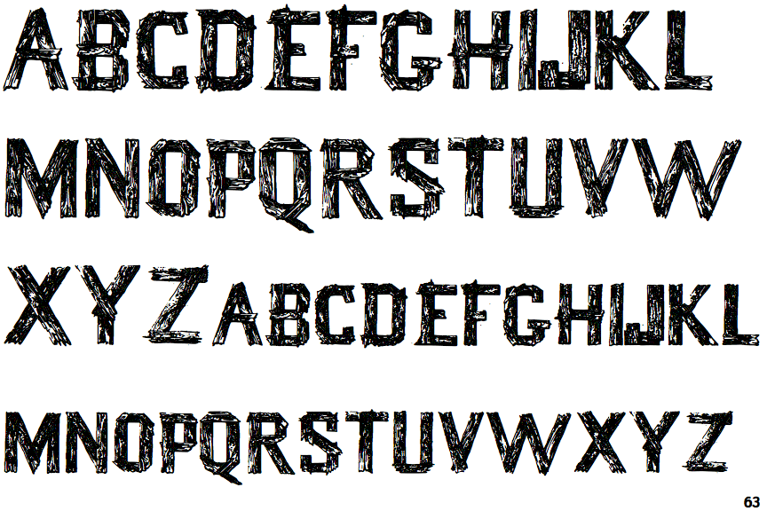 Wood Font Five