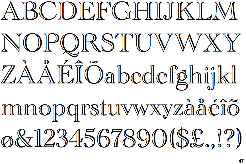 bold caslon font