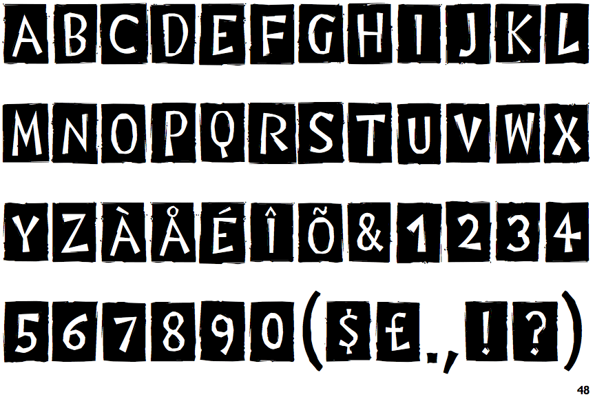 Identifont ITC Digital Woodcuts Black