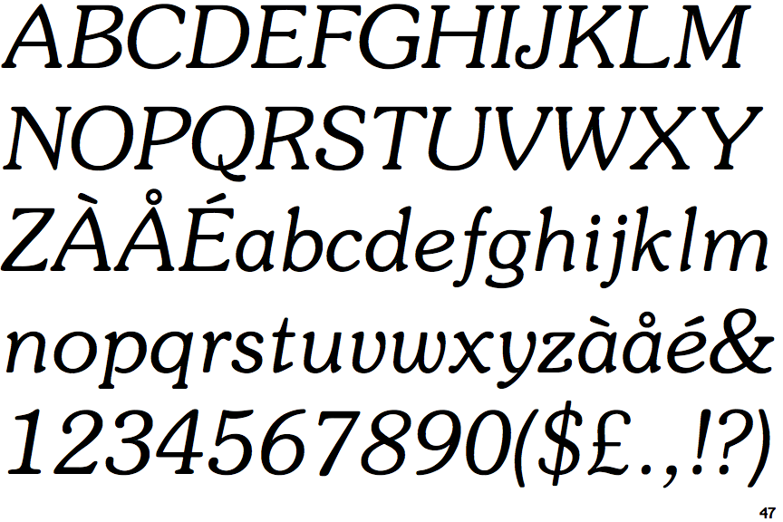 ITC Souvenir Light Italic