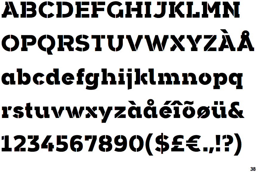 Arkibal Serif Stencil Heavy