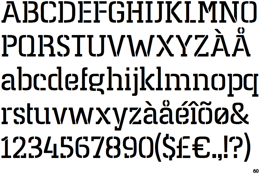Rodian Serif Stencil