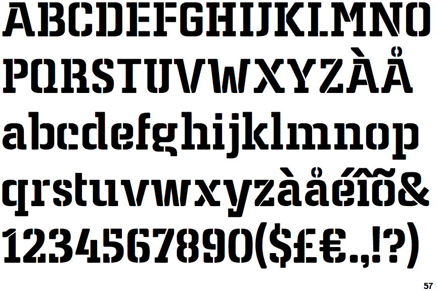 Rodian Serif Stencil Bold