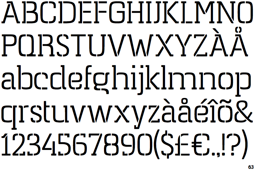 Rodian Serif Stencil Light