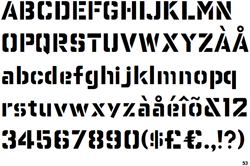 Identifont Cardboard Cutouts JNL