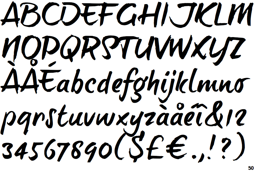 Identifont Brushtip Terrence