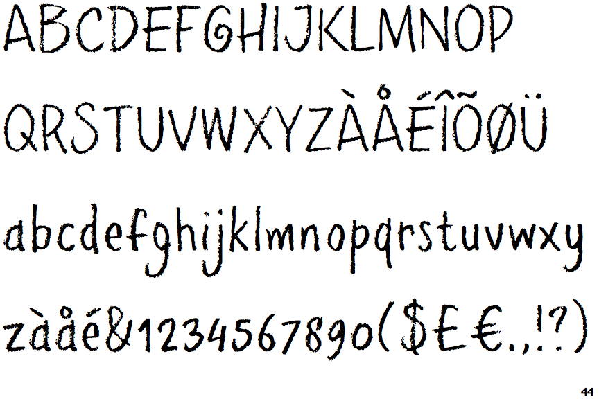 Identifont Pencil Pete