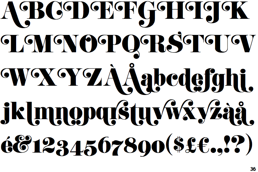 eloquent swash font