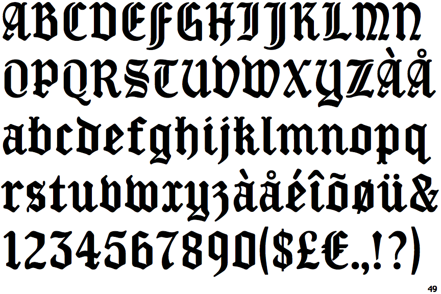 Free Fonts Old English 60