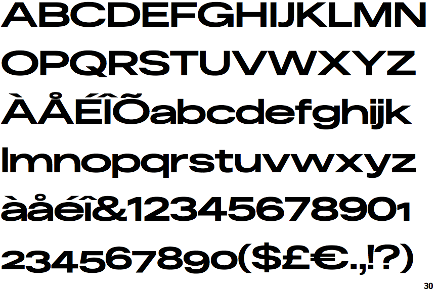 Residenz Grotesk Bold Extended
