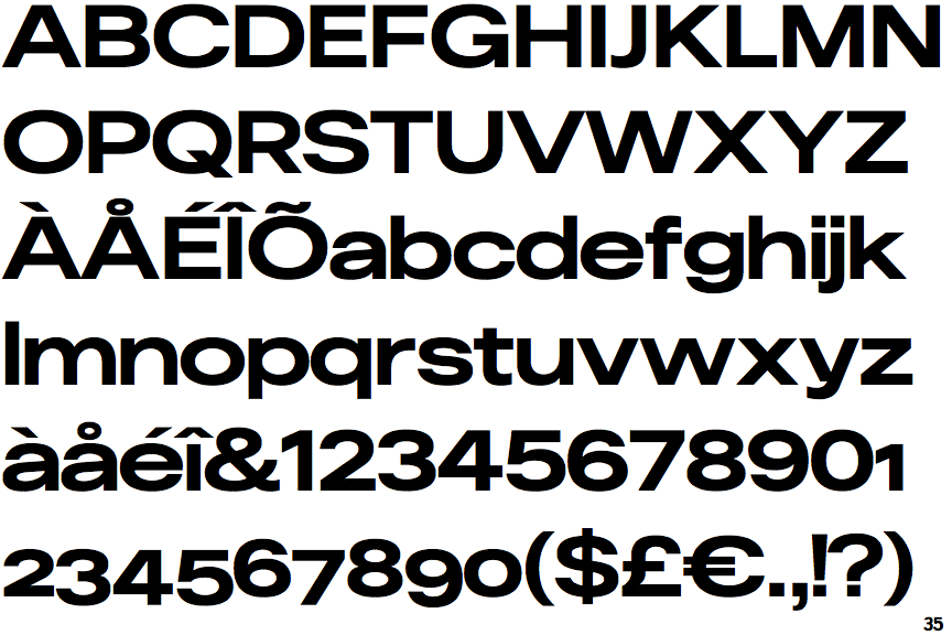 Residenz Grotesk Bold Extra Wide