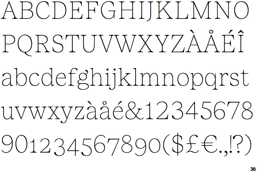 Residenz Serif Thin Small