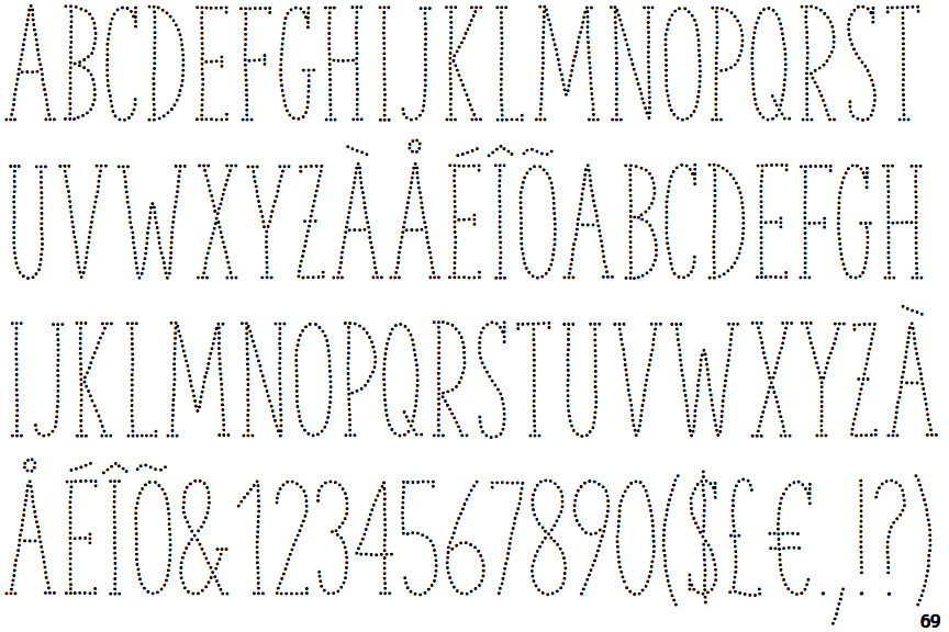 The Serif Hand Dotted