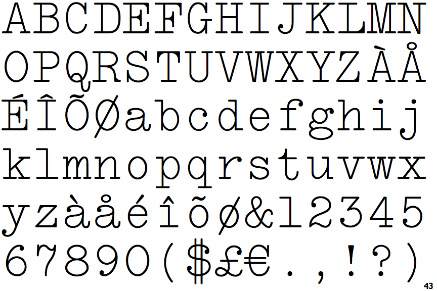Identifont LTC Remington Typewriter