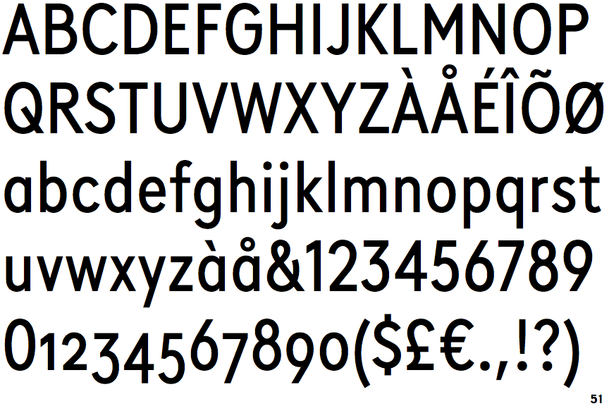 Identifont LL Brown Condensed