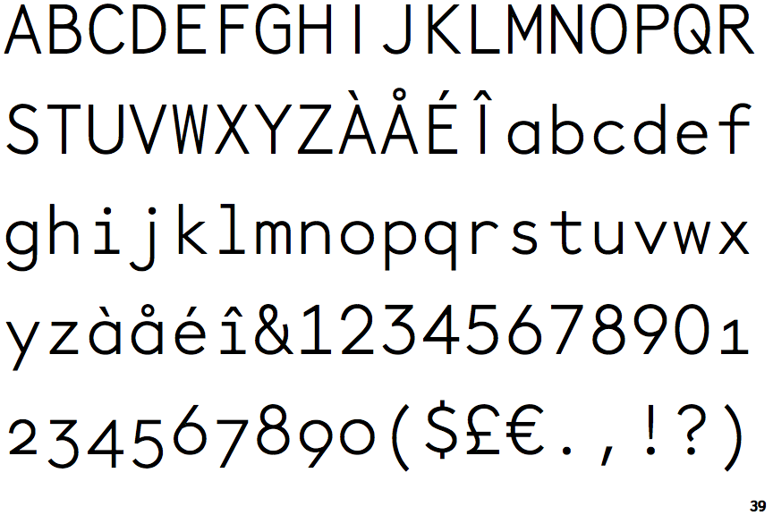 Identifont LL Brown Mono Light