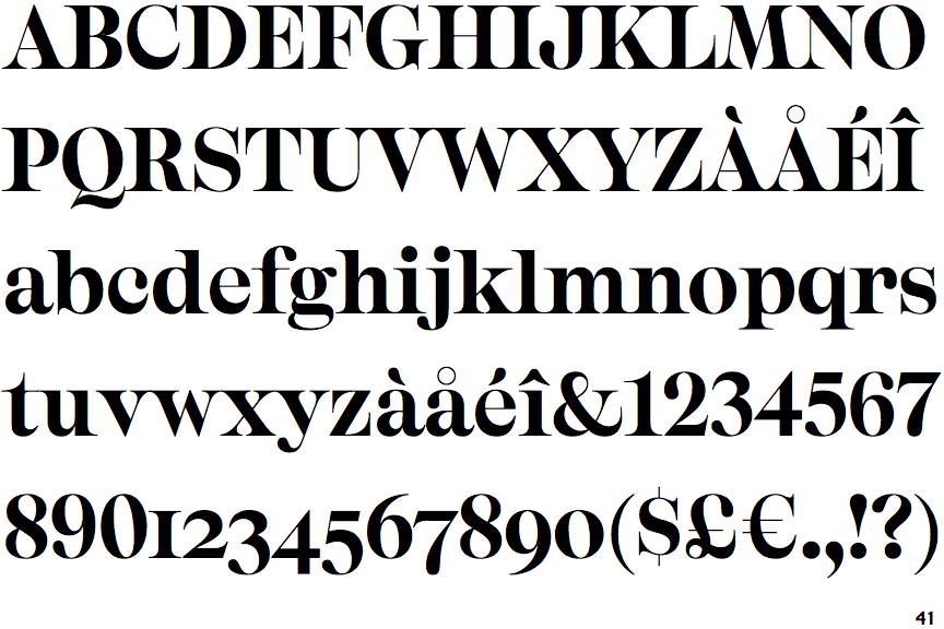 Identifont LL Ivory Display Bold
