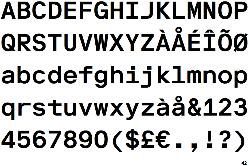 Identifont LL Riforma Mono Bold