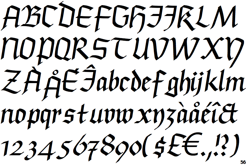 Linotype Buckingham Fraktur