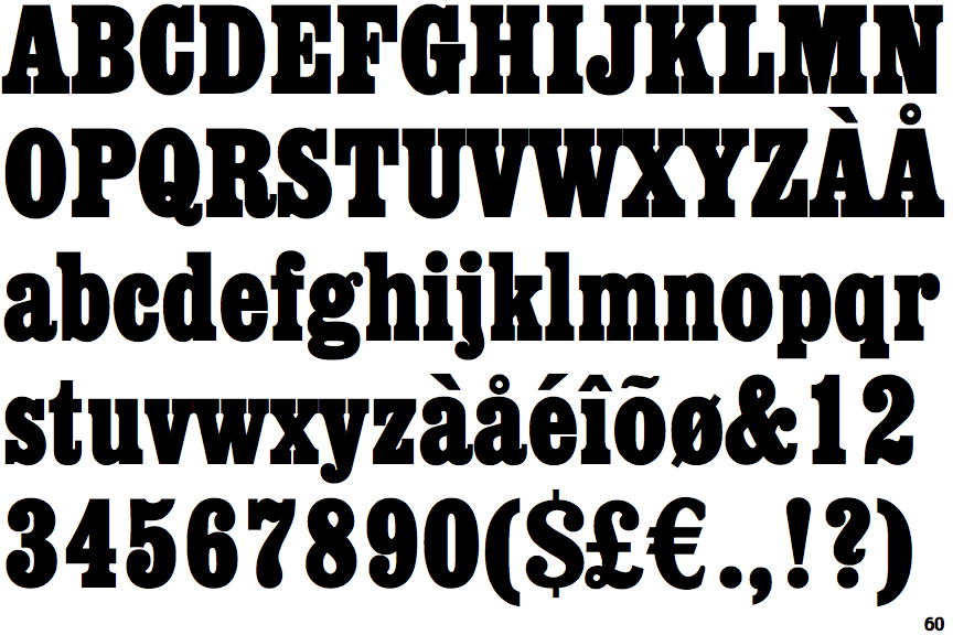 Linotype Egyptienne Bold Condensed