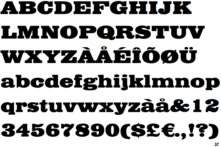 Linotype Egyptienne Bold Extended