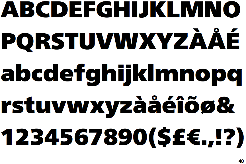 Neue Frutiger Extra Black