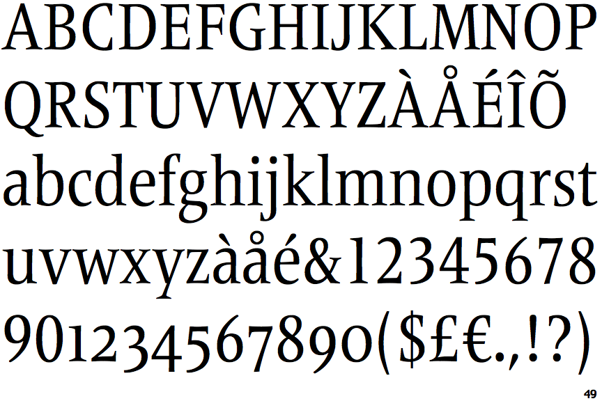 Frutiger Serif Condensed