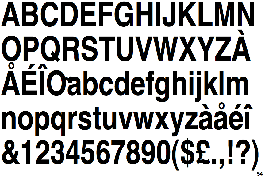 Helvetica Narrow Bold