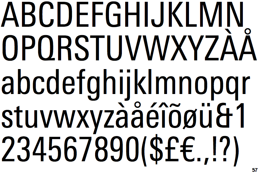 Linotype Univers Condensed