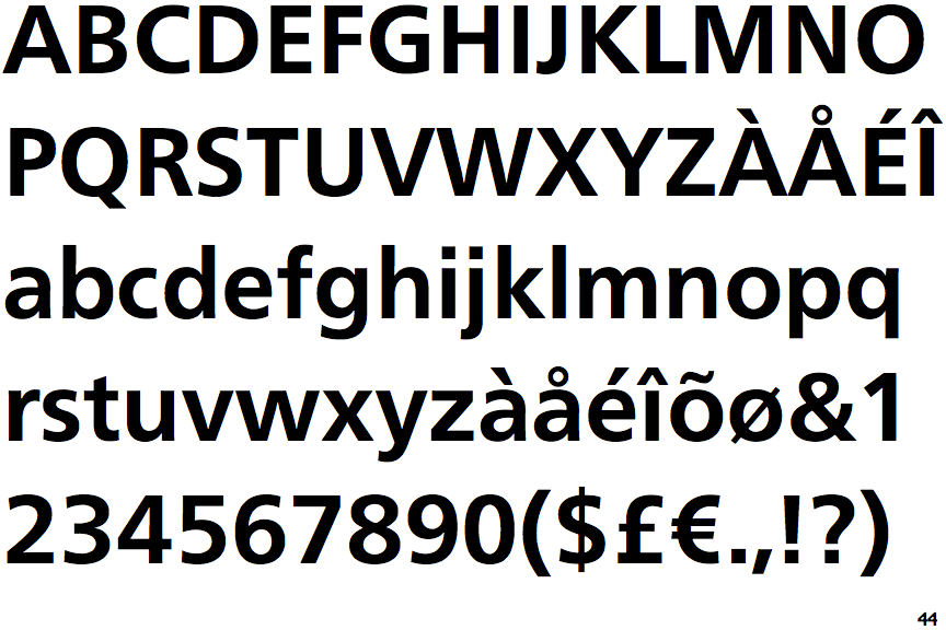 Neue Frutiger Bold